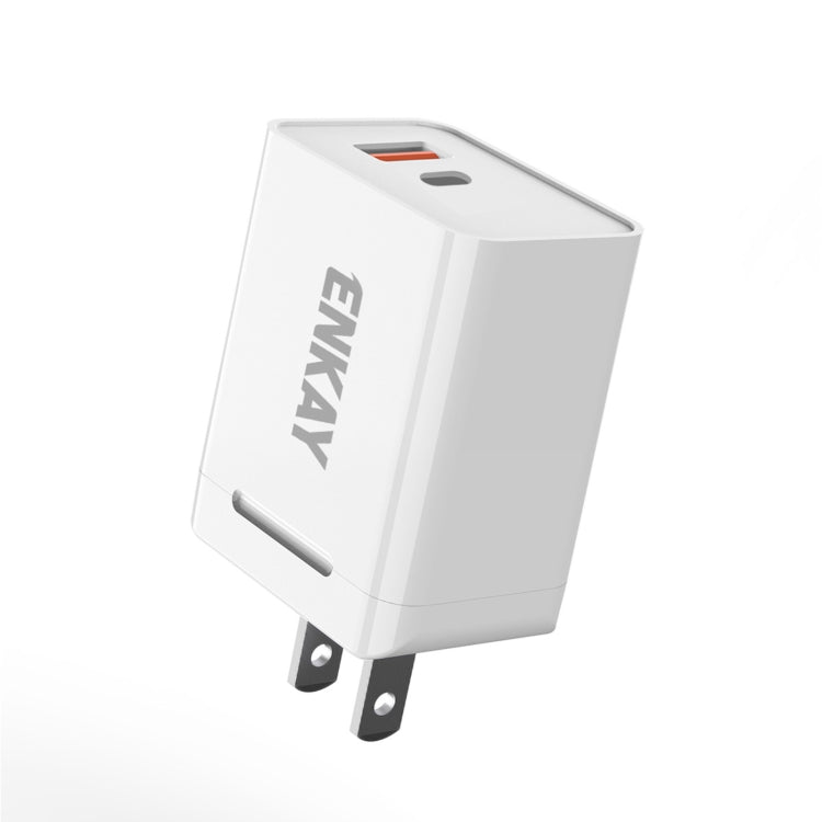 ENKAY Hat-Prince U033 18W 3A PD+QC 3.0 Fast Charging Travel Charger Power Adapter, US Plug - Apple Accessories by ENKAY | Online Shopping UK | buy2fix