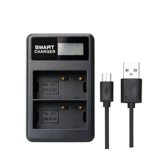 For Nikon EN-EL3E / EL3 Smart LCD Display USB Dual-Channel Charger - Camera Accessories by buy2fix | Online Shopping UK | buy2fix