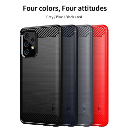 For Samsung Galaxy A52 5G/4G MOFI Gentleness Series Brushed Texture Carbon Fiber Soft TPU Case(Black) - Galaxy Phone Cases by MOFI | Online Shopping UK | buy2fix