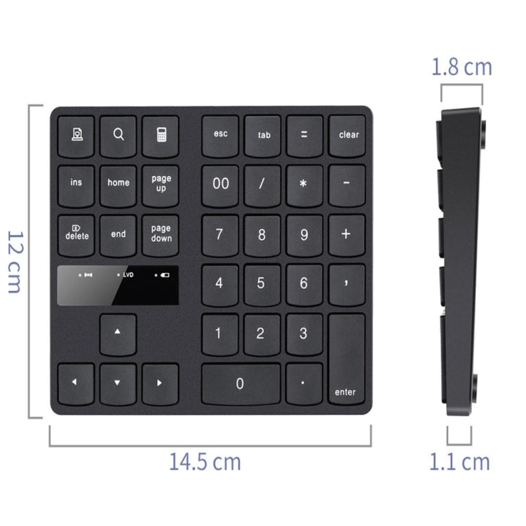 2.4G USB Wireless Numeric Keypad 35 Keys Charging Digital Keyboard Notebook Laptop Mini Numpad -  by buy2fix | Online Shopping UK | buy2fix