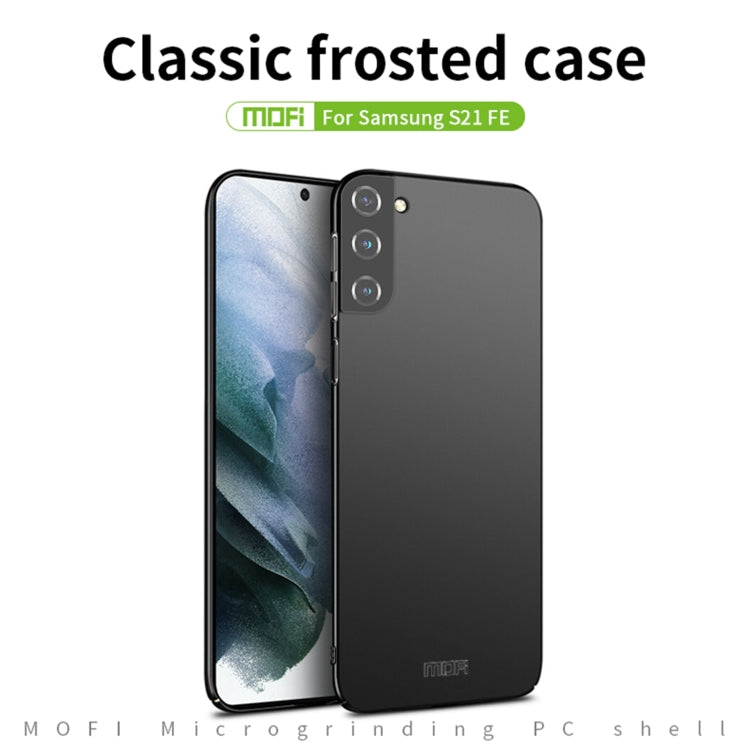 For Samsung Galaxy S21 FE MOFI Frosted PC Ultra-thin Hard Case(Black) - Samsung Accessories by MOFI | Online Shopping UK | buy2fix