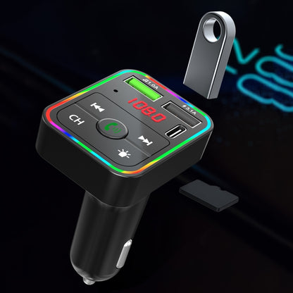 F2 Car FM Transmitter MP3 USB Charger Player with LED Backlight FM Transmitter with Bluetooth Transmitter Car Player Kit - Bluetooth Car Kits by buy2fix | Online Shopping UK | buy2fix