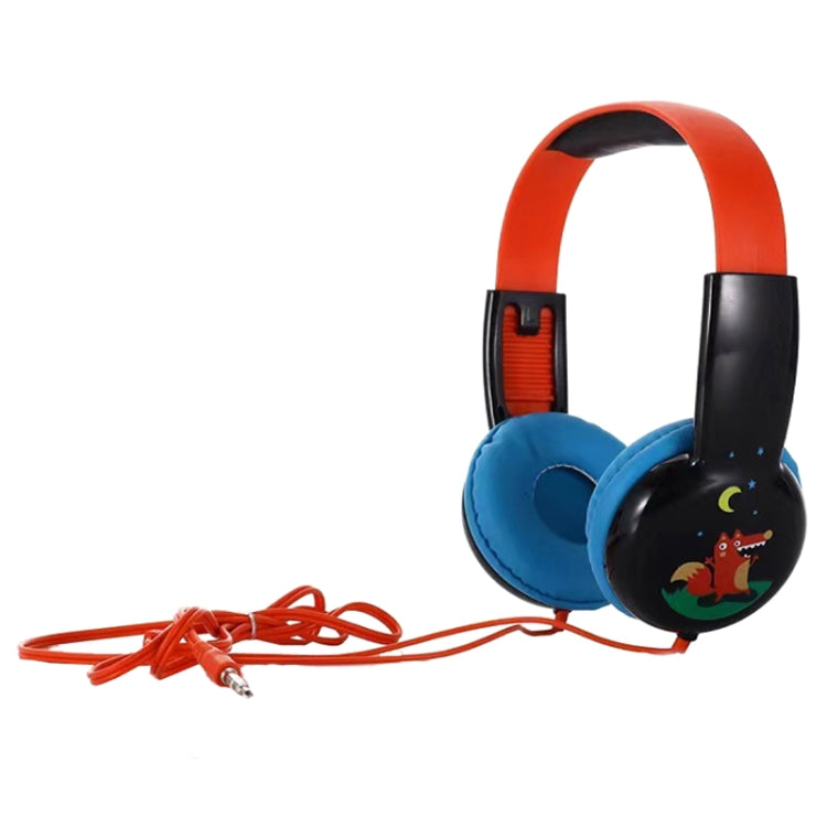 KID101 Portable Cute Children Learning Wired Headphone(Black Red) - Multimedia Headset by buy2fix | Online Shopping UK | buy2fix