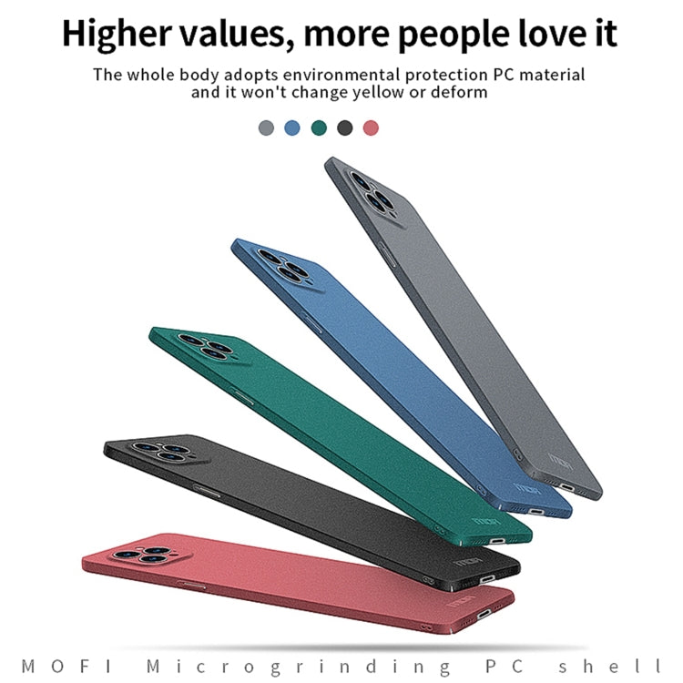 For iPhone 13 Pro MOFI Fandun Series Frosted PC Ultra-thin All-inclusive Protective Case (Green) - iPhone 13 Pro Cases by MOFI | Online Shopping UK | buy2fix