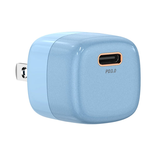 ENKAY APQ-011 Mini PD 20W USB-C / Type-C Port Fast Charger, US Plug(Blue) - USB Charger by ENKAY | Online Shopping UK | buy2fix