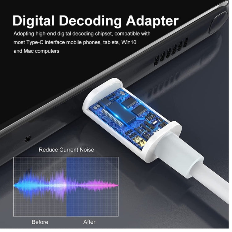 ENKAY USB-C / Type-C to 3.5mm Aux Adapter Digital Decoding Audio Cable -  by ENKAY | Online Shopping UK | buy2fix