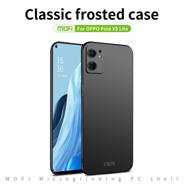 For OPPO Find X5 Lite / Reno7 Global MOFI Frosted PC Ultra-thin Hard Case(Blue) - OPPO Cases by MOFI | Online Shopping UK | buy2fix