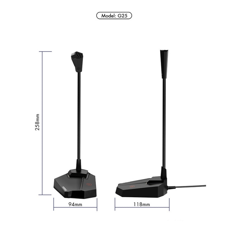 Yanmai G25 USB High Sensitive Microphone RGB Gaming Gooseneck Table Mic - Consumer Electronics by Yanmai | Online Shopping UK | buy2fix