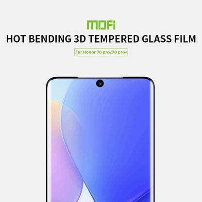 For Honor 70 Pro / 70 Pro+ MOFI 9H 3D Hot Bending Tempered Glass Film(Black) - Honor Tempered Glass by MOFI | Online Shopping UK | buy2fix