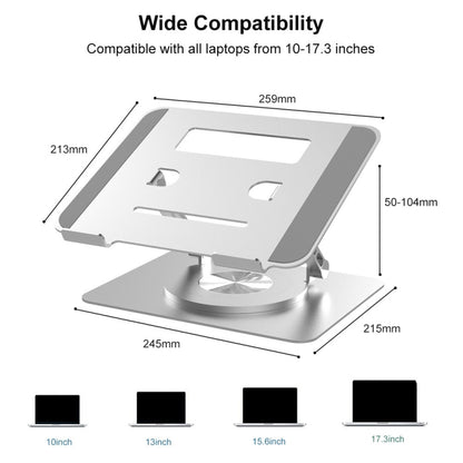 D088 Portable Aluminum 360 Degree Rotating Height Flexible Adjustable Notebook Laptop Stand - Computer & Networking by buy2fix | Online Shopping UK | buy2fix