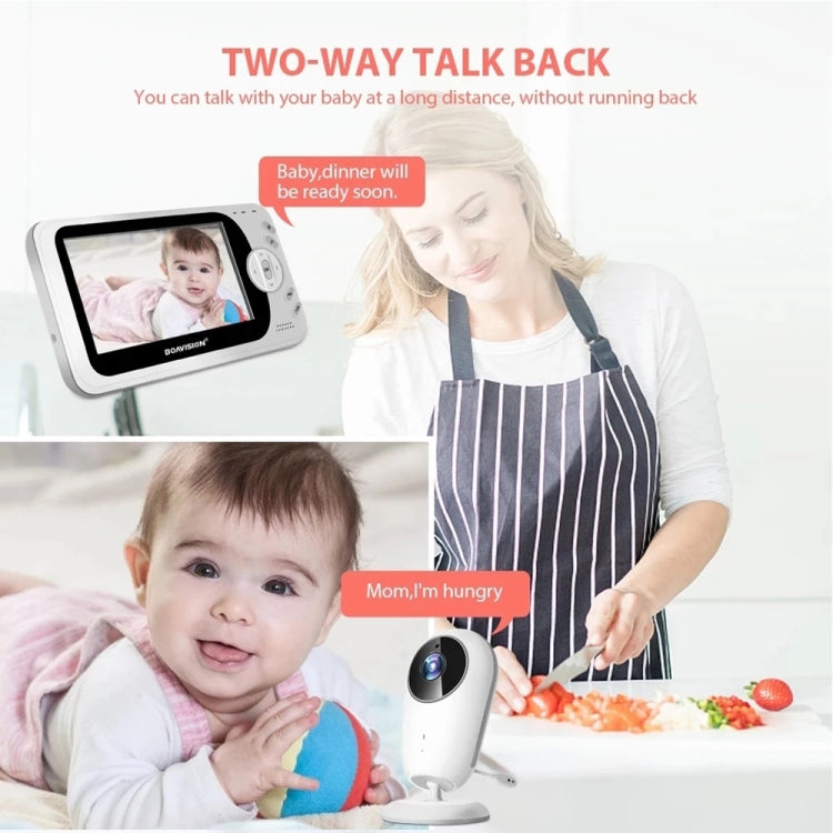 VB608 4.3 inch Wireless Video Baby Monitor IR LED Night Vision Intercom Surveillance Camera(UK Plug) - Security by buy2fix | Online Shopping UK | buy2fix