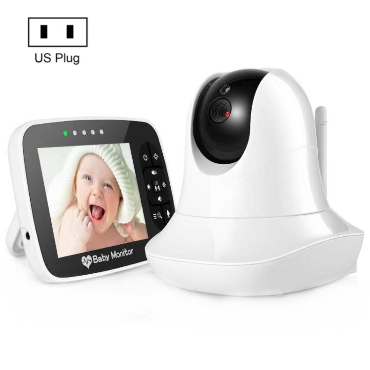 SM935 3.5 inch LCD Screen Wireless Video Baby Monitor Night Vision Two-Way Audio IP Camera(US Plug) - Security by buy2fix | Online Shopping UK | buy2fix