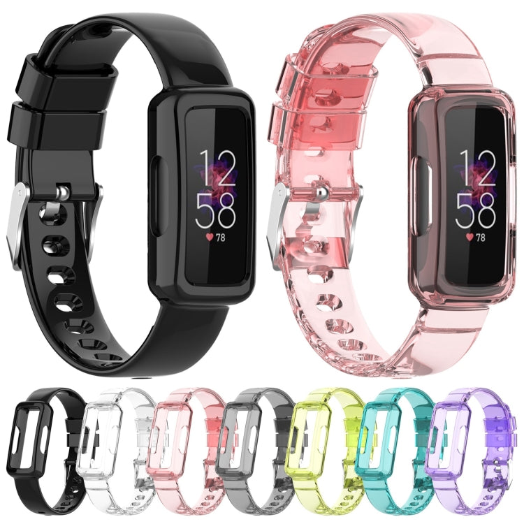 For Fitbit Inspire 3 TPU Integrated Watch Band(Transparent Black) - Watch Bands by buy2fix | Online Shopping UK | buy2fix