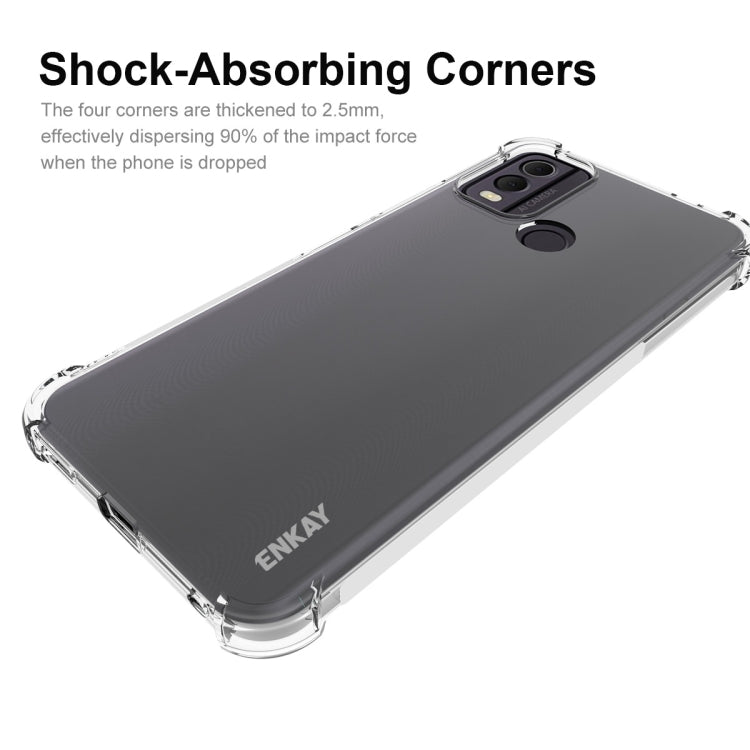 For Nokia C22 4G ENKAY Clear TPU Shockproof Anti-slip Phone Case - Nokia Cases by ENKAY | Online Shopping UK | buy2fix