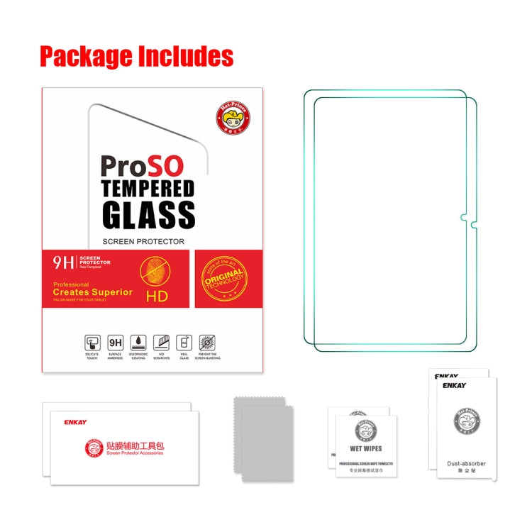 For HUAWEI MatePad 11 2023 2pcs ENKAY Hat-Prince 0.33mm Explosion-proof Tempered Glass Film - Huawei Tempered Glass by ENKAY | Online Shopping UK | buy2fix