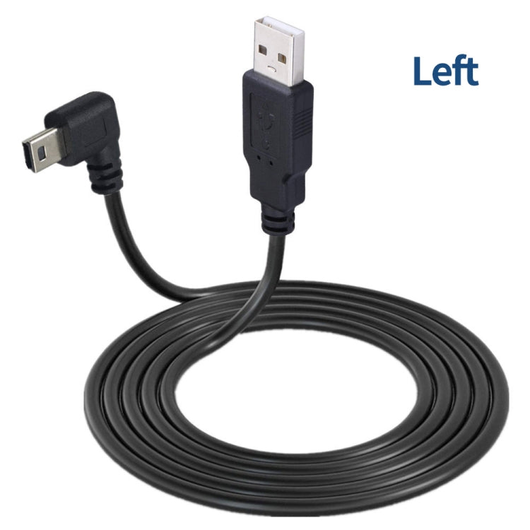 JUNSUNMAY 5 Feet USB A 2.0 to Mini B 5 Pin Charger Cable Cord, Length: 1.5m(Left) - USB Cable by JUNSUNMAY | Online Shopping UK | buy2fix
