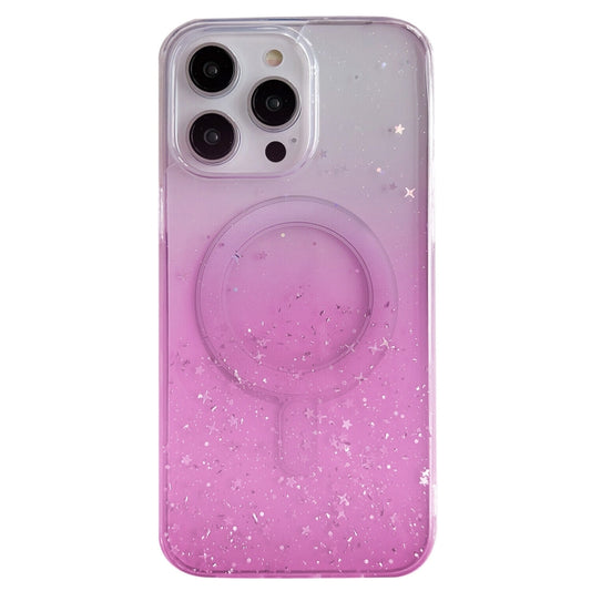 For iPhone 12 Pro MagSafe Glitter Hybrid Clear TPU Phone Case(Pink) - iPhone 12 / 12 Pro Cases by buy2fix | Online Shopping UK | buy2fix