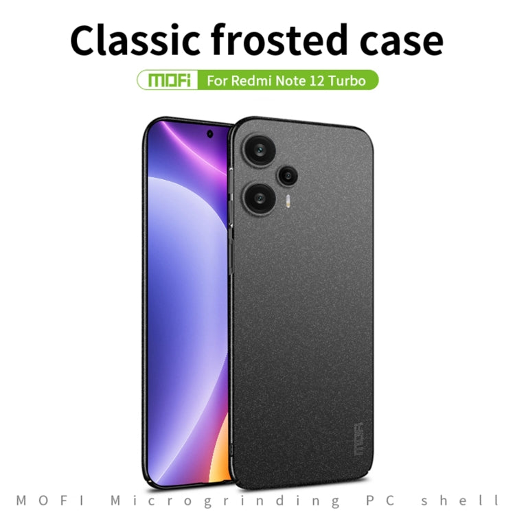 For Xiaomi Redmi Note 12 Turbo /Poco F5 5G MOFI Fandun Series Frosted PC Ultra-thin All-inclusive Phone Case(Green) - Xiaomi Cases by MOFI | Online Shopping UK | buy2fix