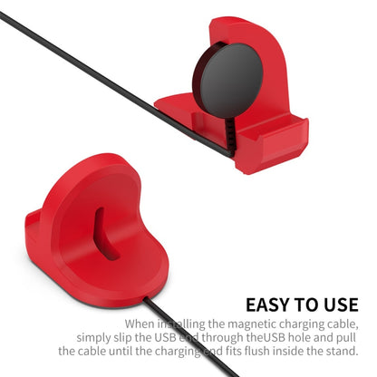 For Samsung Galaxy Watch6 / Watch6 Classic / Watch5 / Watch5 Pro JUNSUNMAY Silicone Charger Stand Non-Slip Base(Red) - Charger by JUNSUNMAY | Online Shopping UK | buy2fix