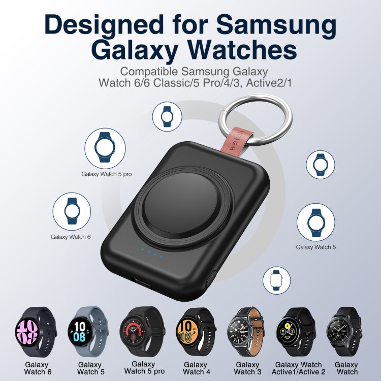 For Samsung Galaxy Watch Series Aluminum Smart Watch Wireless Charger(Black) - Charger by buy2fix | Online Shopping UK | buy2fix