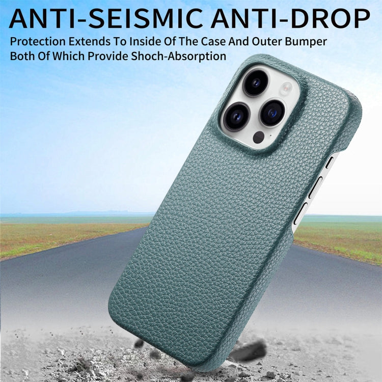 For iPhone 15 Pro Max Litchi Oil Edge Leather Back Phone Case(Light Blue) - iPhone 15 Pro Max Cases by buy2fix | Online Shopping UK | buy2fix