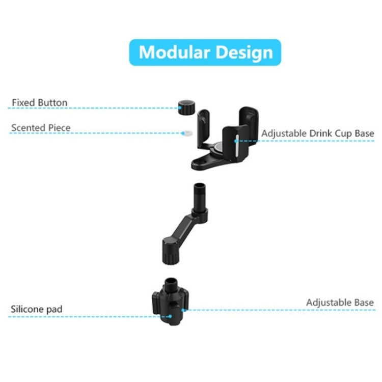 D07 3-Clip Adjustable Cup Holder Car Mount Drink Bottle Snack Car Cup Holder Expander - Car Drink Holders by buy2fix | Online Shopping UK | buy2fix