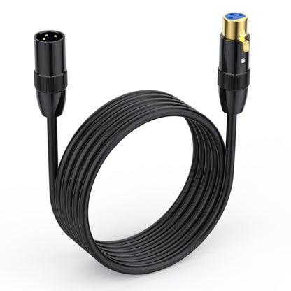 JUNSUNMAY XLR Male to Female Mic Cord 3 Pin Audio Cable Balanced Shielded Cable, Length:1.5m - Microphone Audio Cable & Connector by JUNSUNMAY | Online Shopping UK | buy2fix