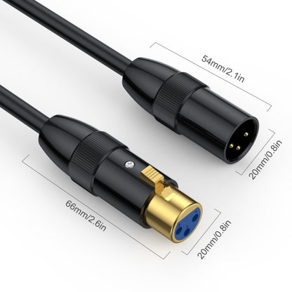 JUNSUNMAY XLR Male to Female Mic Cord 3 Pin Audio Cable Balanced Shielded Cable, Length:15m - Microphone Audio Cable & Connector by JUNSUNMAY | Online Shopping UK | buy2fix