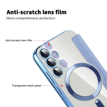 For Samsung Galaxy S23 FE 5G MagSafe Magnetic RFID Anti-theft Leather Phone Case(Blue) - Galaxy S23 FE 5G Cases by buy2fix | Online Shopping UK | buy2fix