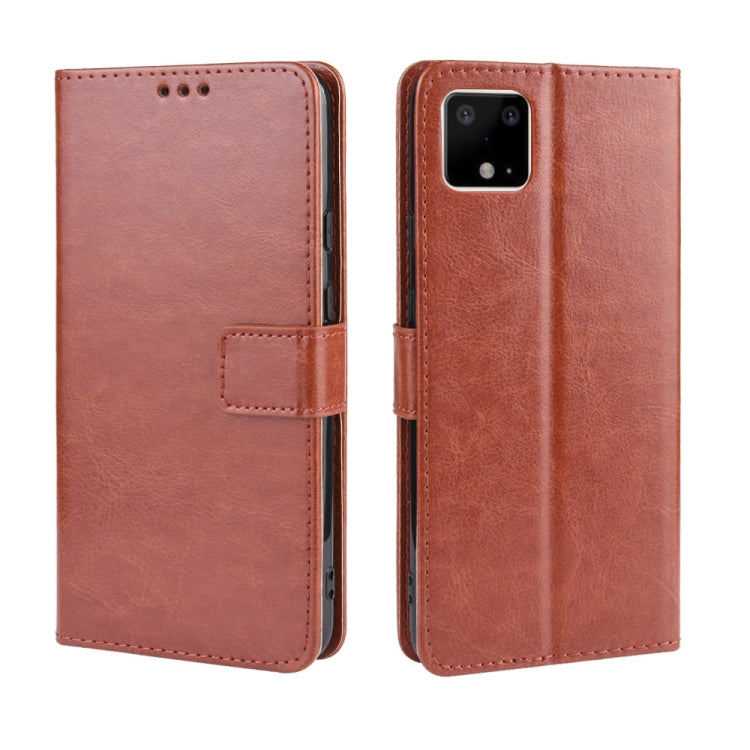 Retro Crazy Horse Texture Horizontal Flip Leather Case for Google Pixel 4XL, with Holder & Card Slots & Photo Frame(Brown) - Mobile Accessories by buy2fix | Online Shopping UK | buy2fix