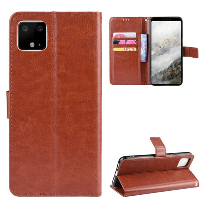 Retro Crazy Horse Texture Horizontal Flip Leather Case for Google Pixel 4XL, with Holder & Card Slots & Photo Frame(Brown) - Mobile Accessories by buy2fix | Online Shopping UK | buy2fix