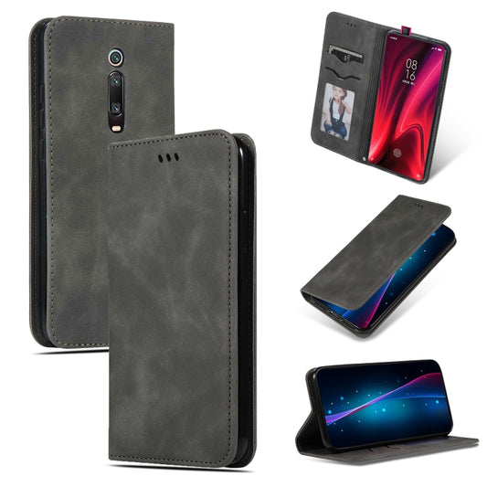 Retro Skin Feel Business Magnetic Horizontal Flip Leather Case for Xiaomi Mi 9T  / Mi 9T Pro / Redmi K20  /  K20 Pro(Dark Gray) - Xiaomi Accessories by buy2fix | Online Shopping UK | buy2fix