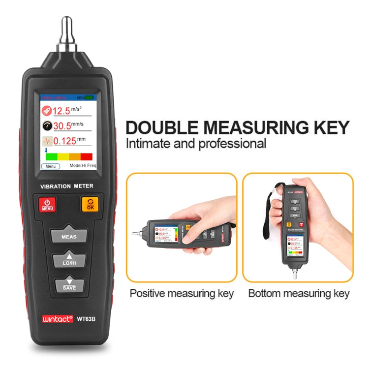 WINTACT WT63B Handheld Vibration Analyzer Digital Vibration Meter - Other Tester Tool by Wintact | Online Shopping UK | buy2fix