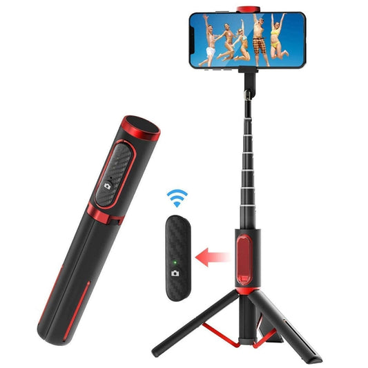 M18 Portable Selfie Stick Remote Control Mobile Phone Holder(Red) - Consumer Electronics by buy2fix | Online Shopping UK | buy2fix