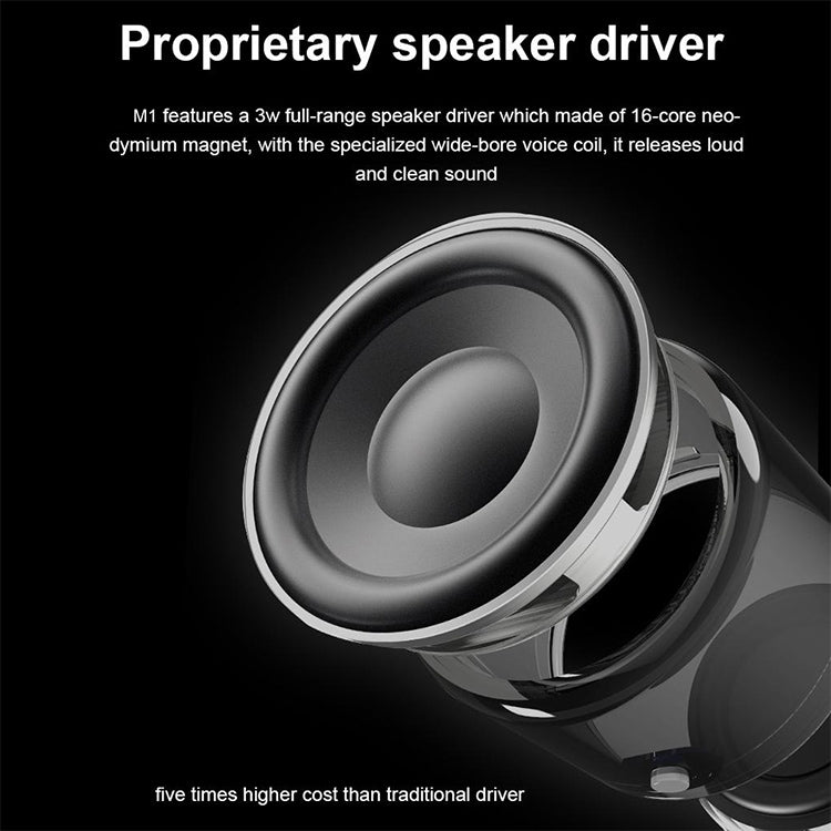 M1 Mini Bluetooth Subwoofer Speaker Portable Aluminium Alloy Wireless TWS Bluetooth, Support Handfree Call(Ceramic Black) - Mini Speaker by buy2fix | Online Shopping UK | buy2fix