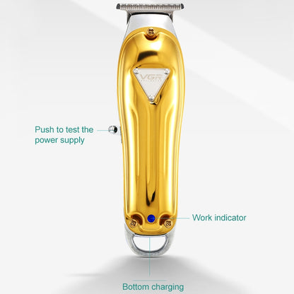 VGR V-057 8W USB Metal Professional Oil Head Push White Hair Clipper - Hair Trimmer by VGR | Online Shopping UK | buy2fix