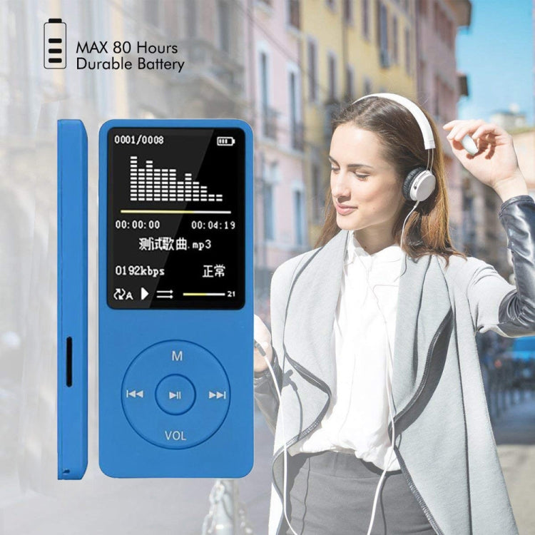 Fashion Portable LCD Screen FM Radio Video Games Movie MP3 MP4 Player Mini Walkman, Memory Capacity:4GB(Light Blue) - MP3 Player by buy2fix | Online Shopping UK | buy2fix