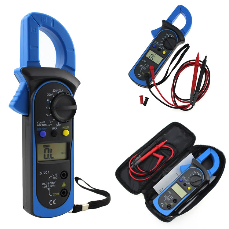 ANENG ST201 AC And DC Digital Clamp Multimeter Voltage And Current Measuring Instrument Tester( Blue) - Digital Multimeter by ANENG | Online Shopping UK | buy2fix