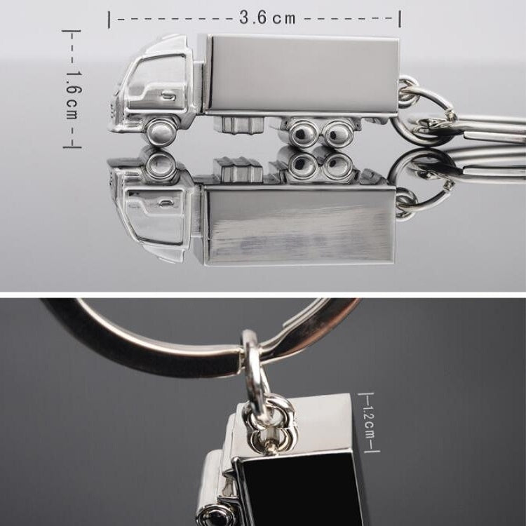 2 PCS Creative Keychain Metal Solid Van Gift Pendant - Key Rings by buy2fix | Online Shopping UK | buy2fix