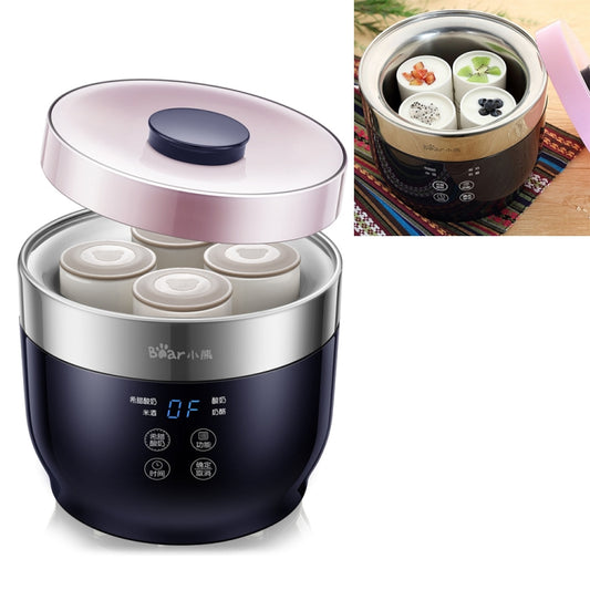 Bear SNJ-C10T1 Fully Automatic Ceramic Yogurt Cup Rice Wine Cheese Machine Yogurt Machine, Glass Liner + Split Cup(CN Plug) - Home & Garden by buy2fix | Online Shopping UK | buy2fix