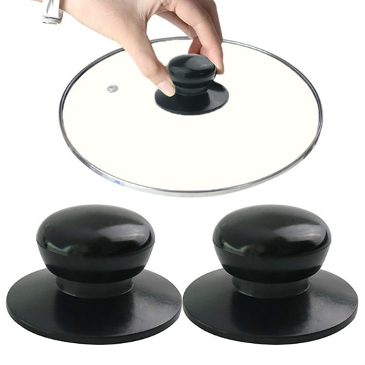2 PCS Universal Pot Lid Handle Cap Hat Stainless Steel Fitting(Black) - Home & Garden by buy2fix | Online Shopping UK | buy2fix