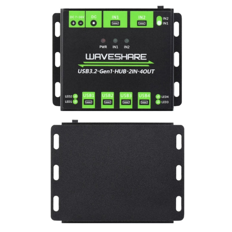 Waveshare 23929 USB HUB, Extending 4 X USB 3.2 Ports, Switchable Dual Hosts, Multi Protections - USB 3.0 HUB by Waveshare | Online Shopping UK | buy2fix