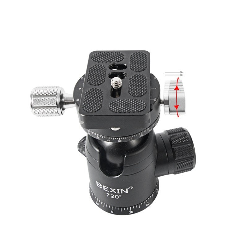 BEXIN 720 Degree Rotation Panoramic Aluminum Alloy Tripod Ball Head with Quick Release Plate - Camera Accessories by BEXIN | Online Shopping UK | buy2fix