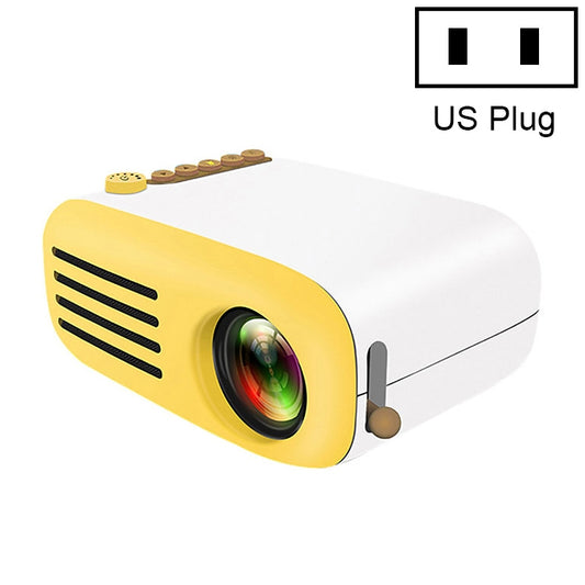 YG200 Portable LED Pocket Mini Projector AV SD HDMI Video Movie Game Home Theater Video Projector, US Plug(Yellow and White) - Consumer Electronics by buy2fix | Online Shopping UK | buy2fix