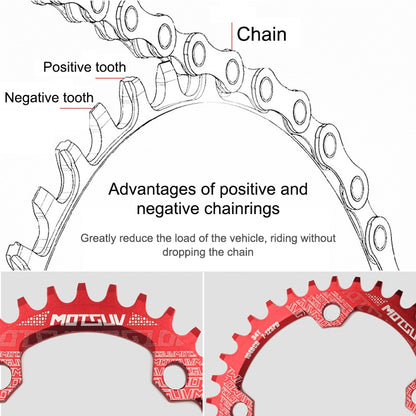 MOTSUV Narrow Wide Chainring MTB  Bicycle 104BCD Tooth Plate Parts(Green) - Outdoor & Sports by buy2fix | Online Shopping UK | buy2fix