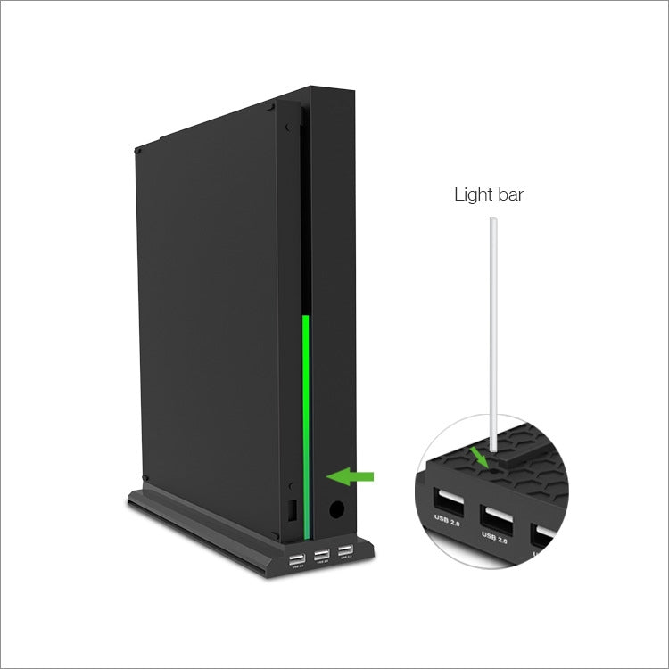 DOBE TYX-1768 Heat Dissipate Vertical Stand Base Cooling Dock Cooling Fan Bracket for Xbox One X Game Console - Holder by DOBE | Online Shopping UK | buy2fix
