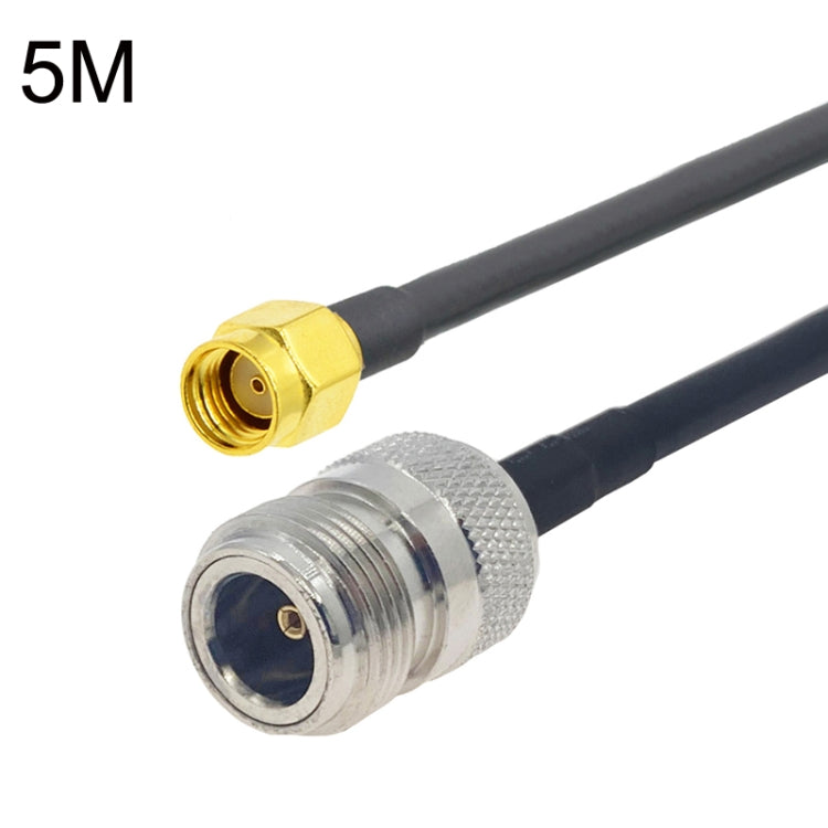 RP-SMA Male to N Female RG58 Coaxial Adapter Cable, Cable Length:5m - Connectors by buy2fix | Online Shopping UK | buy2fix