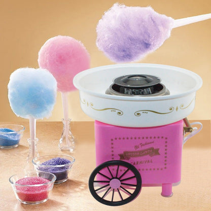 Retro Trolley Mini Cotton Candy Machine, Specification:U.S. Regulations 110 V(Pink) - Home & Garden by buy2fix | Online Shopping UK | buy2fix