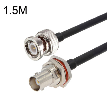 BNC Female With Waterproof Circle To BNC Male RG58 Coaxial Adapter Cable, Cable Length:1.5m - Connectors by buy2fix | Online Shopping UK | buy2fix