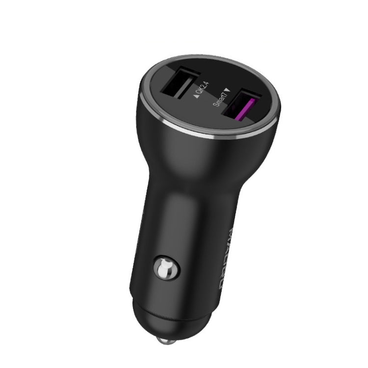 QIAKEY QK505 Dual Ports Fast Charge Car Charger(Black) - Car Charger by QIAKEY | Online Shopping UK | buy2fix